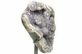 Amethyst Geode Section on Metal Stand - Uruguay #208982-2